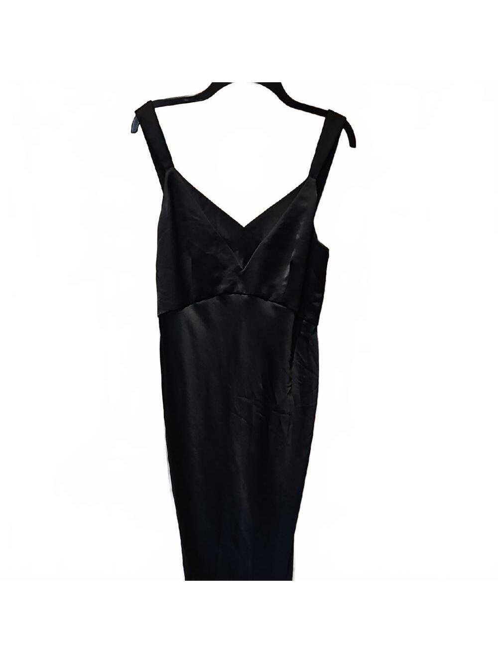 Express Blue Sheath Midi Dress V-Neck Sleeveless Cocktail